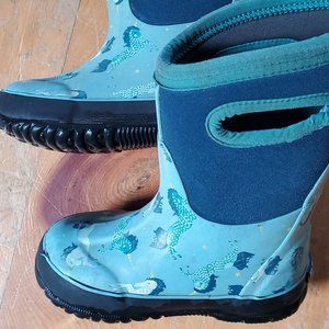 Kids Bogs boots blue unicorn size 9